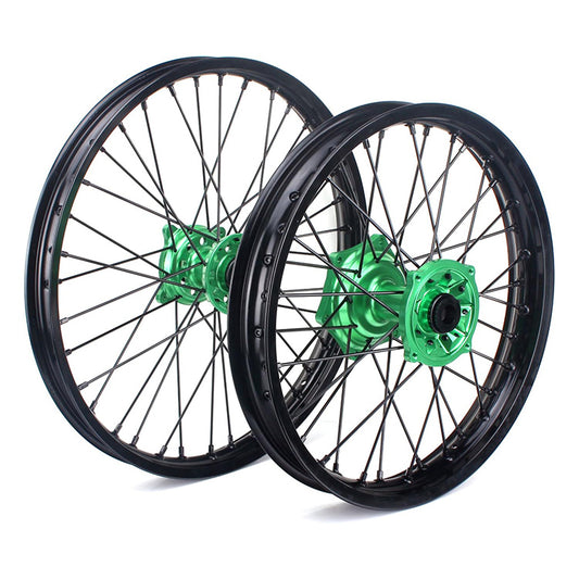 For Kawasaki KX250F KX450F 2006-2018 / KX125 2006-2013 / KX250 2006-2013 2019-2020 Front Rear Spoke Wheel Rim Hub Set