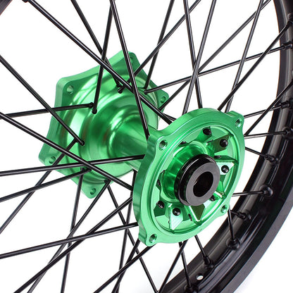 For Kawasaki KX250F KX450F 2006-2018 / KX125 2006-2013 / KX250 2006-2013 2019-2020 Front Rear Spoke Wheel Rim Hub Set