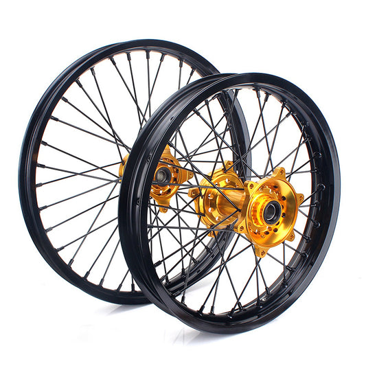 For Suzuki RM-Z250 2007-2024 / RM-Z450 2005-2024 Front Rear Spoke Wheel Rim Hub Set