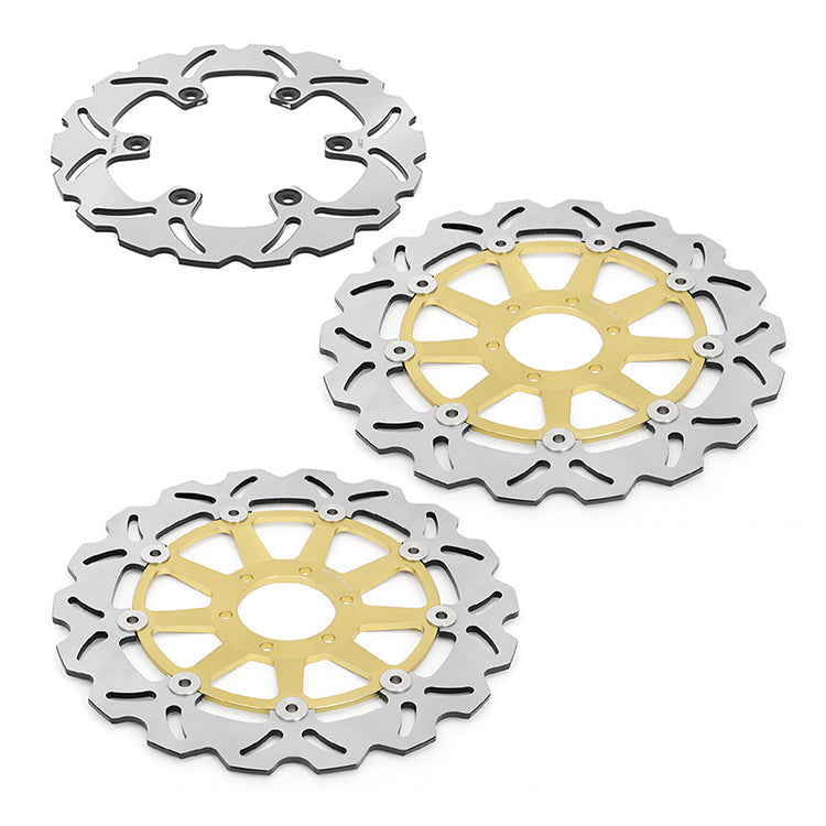 For Yamaha XJR400 1995-2000 / FZR600 1989 / FZR600R 1990-1995 / Ducati Paso 907 I.E. 1990-1991 Front Rear Brake Disc Rotors