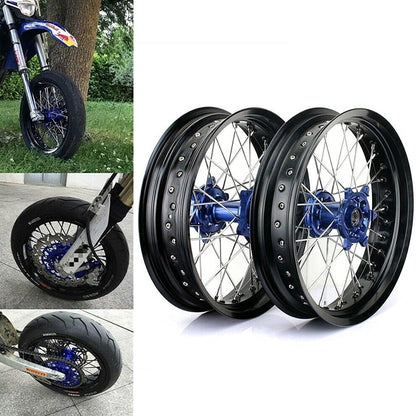 For Yamaha YZ250F / YZ450F 2014-2024 Front Rear Spoke Wheel Rim Hub Set