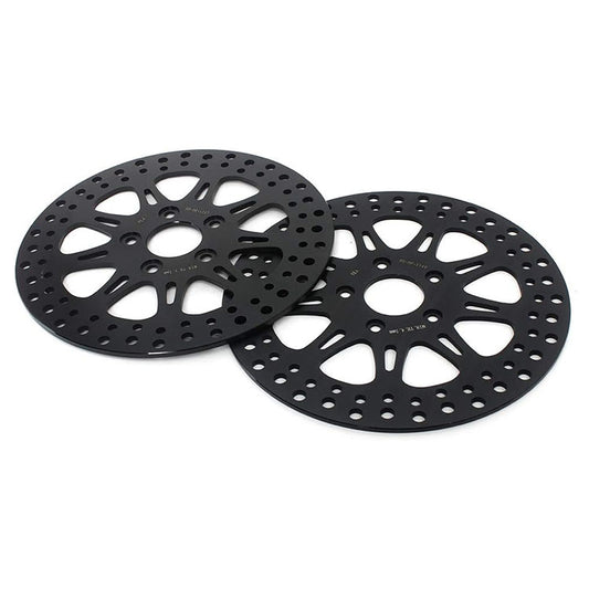 For Harley Davidson Sportster 883 1200 / Softail FXST FLST Heritage / Dyna Low Rider Wide Glide 1987-1999 11.5 Front Rear Brake Disc Rotors (Alloy Hub)
