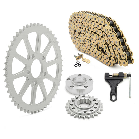 For Harley Dyna FXD Super Glide / FXDWG Wide Glide 2006-2017 / Softail 2008-up / Dyna 2018-up Sprocket Conversion Kit & Chain