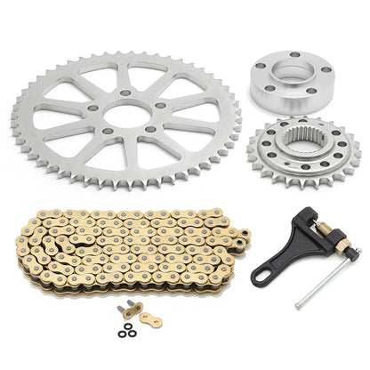 For Harley Dyna FXD Super Glide / FXDWG Wide Glide 2006-2017 / Softail 2008-up / Dyna 2018-up Sprocket Conversion Kit & Chain