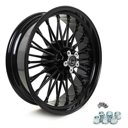 For Harley Dyna Super Glide Low Rider Wide Glide Fat Bob Street Bob Switchback Front Rear Dual Disc Fat Spoke Wheel