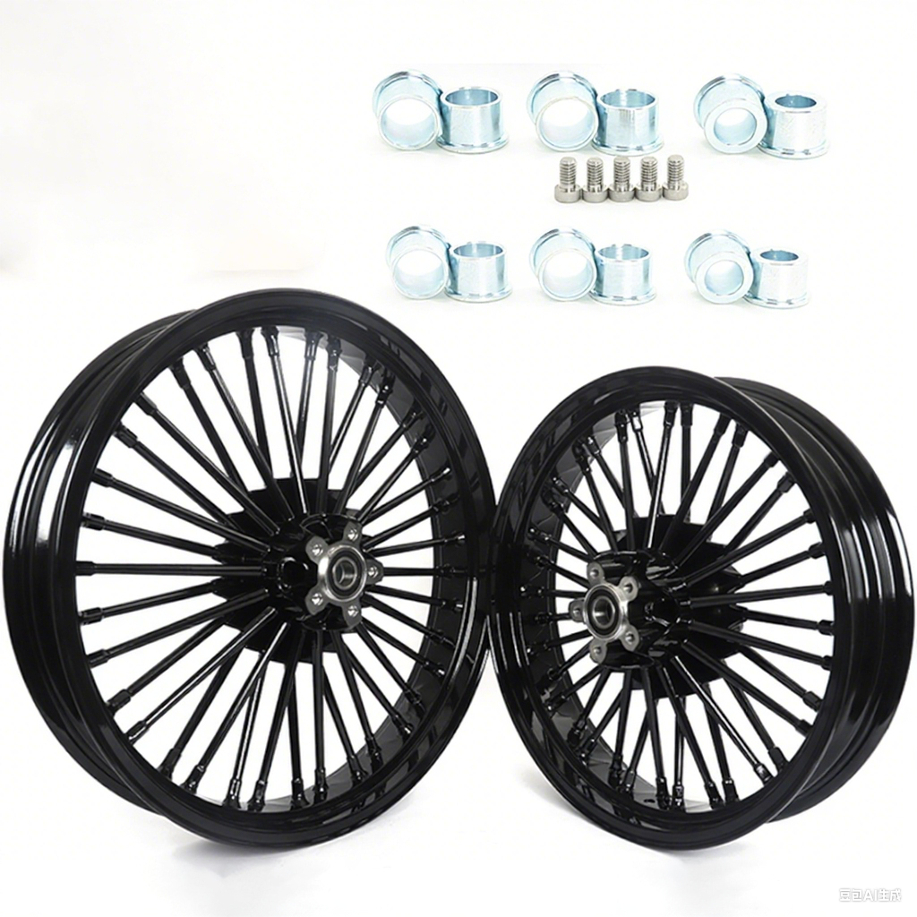 For Harley Dyna Super Glide Low Rider Wide Glide Fat Bob Street Bob Switchback Front Rear Dual Disc Fat Spoke Wheel