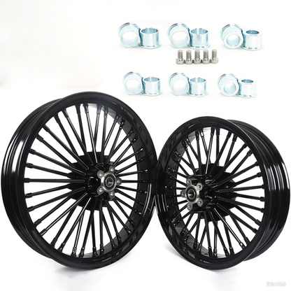 For Harley Dyna Super Glide Low Rider Wide Glide Fat Bob Street Bob Switchback Front Rear Dual Disc Fat Spoke Wheel