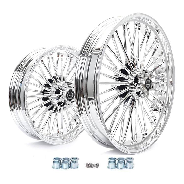 For Harley Dyna Super Glide Low Rider Wide Glide Fat Bob Street Bob Switchback Front Rear Dual Disc Fat Spoke Wheel