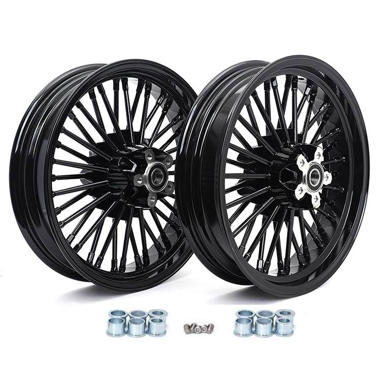 For Harley Dyna Super Glide Low Rider Wide Glide Fat Bob Street Bob Switchback Front Rear Dual Disc Fat Spoke Wheel