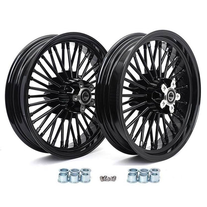 For Harley Dyna Super Glide Low Rider Wide Glide Fat Bob Street Bob Switchback Front Rear Dual Disc Fat Spoke Wheel