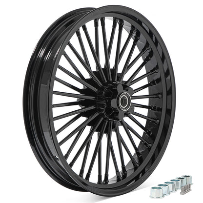 For Harley Softail Standard Custom Heritage Deluxe Deuce Slim Breakout Springer 21x3.5 Front Single Disc Fat Spoke Wheel