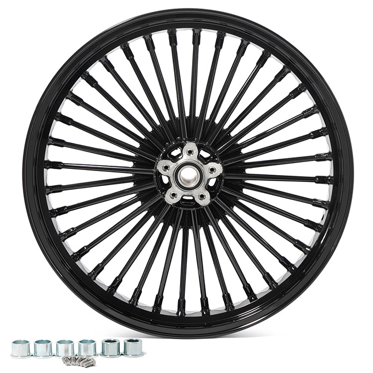 For Harley Softail Standard Custom Heritage Deluxe Deuce Slim Breakout Springer 21x3.5 Front Single Disc Fat Spoke Wheel