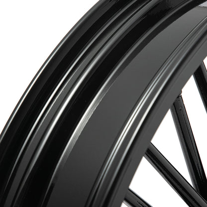 For Harley Softail Standard Custom Heritage Deluxe Deuce Slim Breakout Springer 21x3.5 Front Single Disc Fat Spoke Wheel