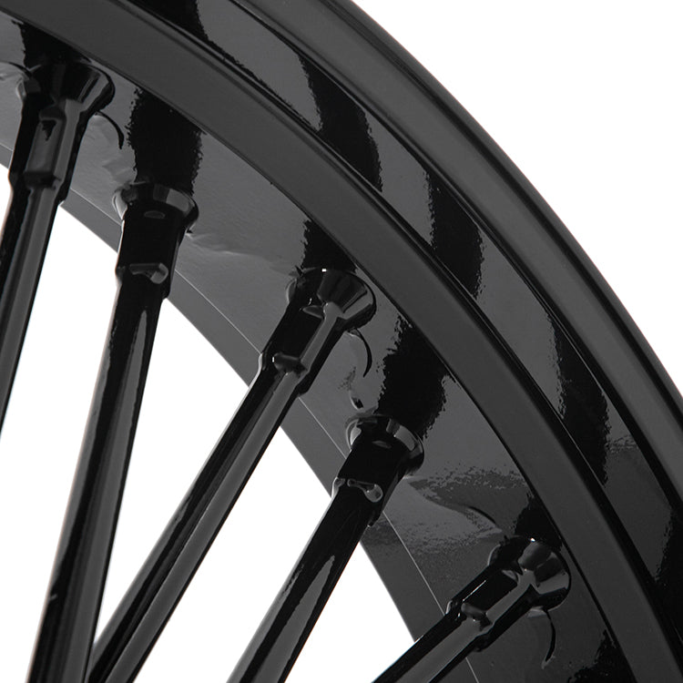 For Harley Softail Standard Custom Heritage Deluxe Deuce Slim Breakout Springer 21x3.5 Front Single Disc Fat Spoke Wheel