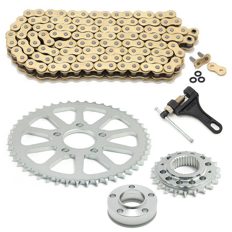 For Harley-Davidson Sportster 1991-Up 23T Front 48T Rear Chain Drive Sprocket Conversion Kit