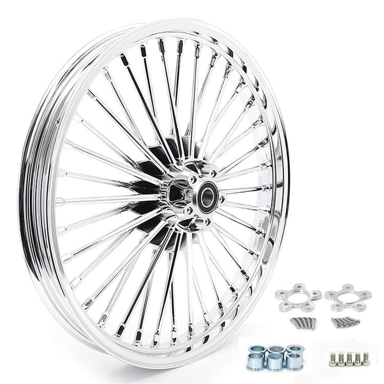 For Harley Touring Electra Glide / Road King / Road Glide / Street Glide 1984-2008 Front Rear Dual Disc Fat Spoke Wheel