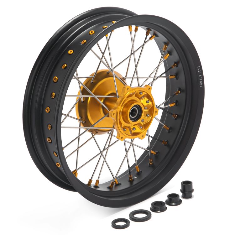 For SUZUKI DRZ 400 SM 2000-2024 17 Front Rear Wheel Rim Hub Set