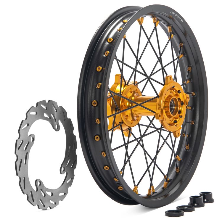 For SUZUKI RMZ 250 2007-2021 / RMZ 450 2005-2017 21 Front 18 Rear Wheel Rim Hub Rotor Set