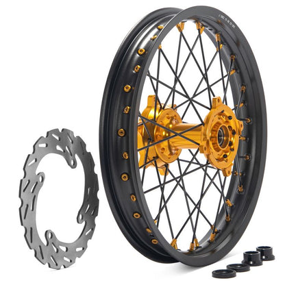 For SUZUKI RMZ 250 2007-2021 / RMZ 450 2005-2017 21 Front 18 Rear Wheel Rim Hub Rotor Set