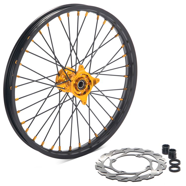For SUZUKI RMZ 250 2007-2021 / RMZ 450 2005-2017 21 Front 18 Rear Wheel Rim Hub Rotor Set