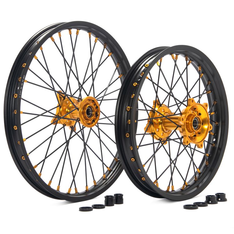 For Suzuki RMZ250 2007-2024 / Suzuki RMZ450 2005-2024 21 Front 18 Rear Wheel Rim Hub Rotor Set