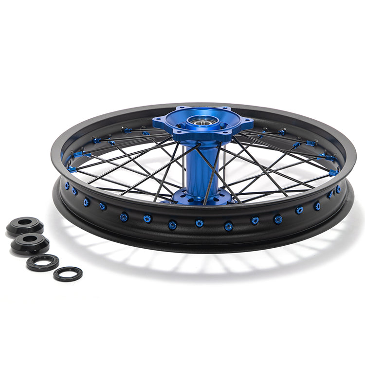 For Yamaha YZ125 / YZ250 1999-2025 21x1.6 Front 19x2.15 Rear Spoked Wheel Rim Hub Set