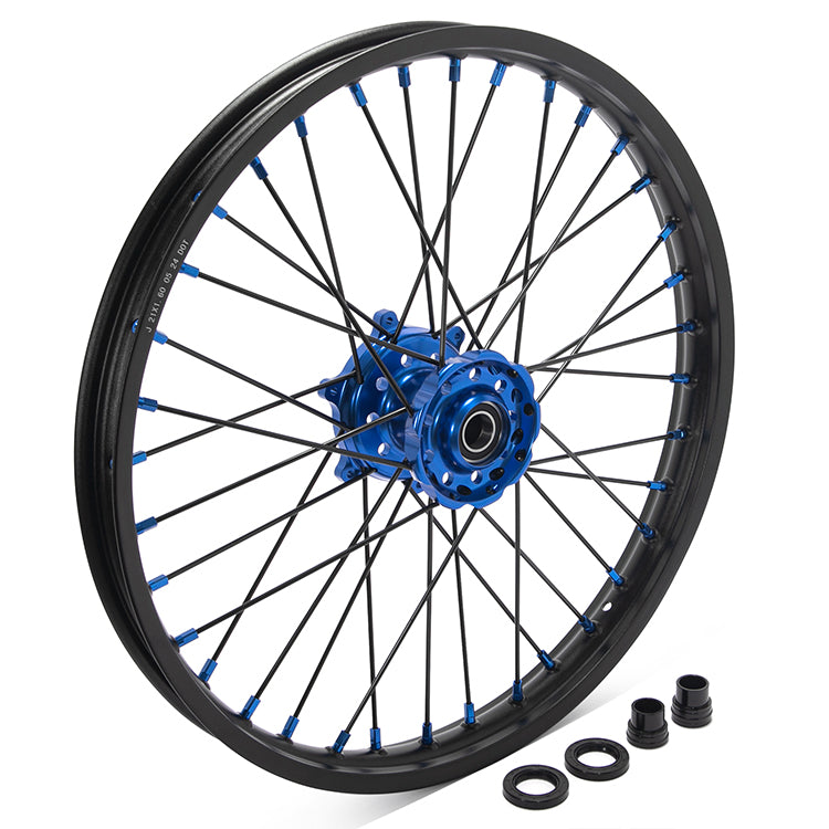 For Yamaha YZ125 / YZ250 1999-2025 21x1.6 Front 19x2.15 Rear Spoked Wheel Rim Hub Set