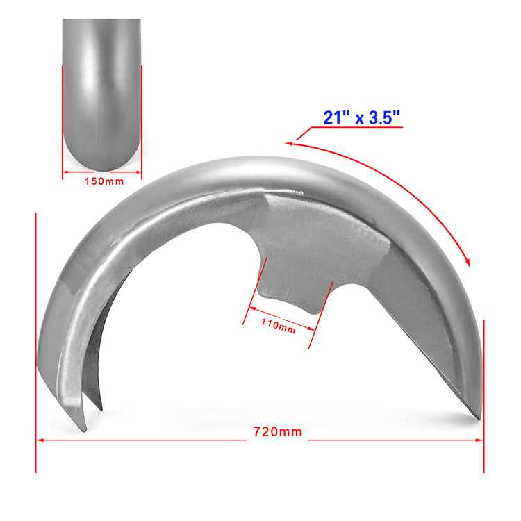 For Harley Touring Baggers / Softail 1996-2022 Front Fender Fits 21" 23" 26" Wheels