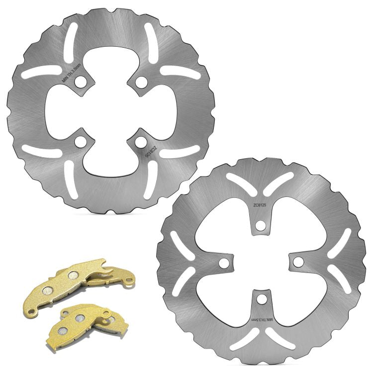 Front Rear Brake Rotors Pads for Honda Grom MSX 125 2013-2020 / Monkey 125 2019-2024
