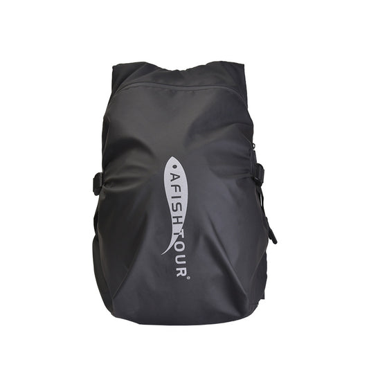 Waterproof Helmet Backpack for Motorcycle/Cycling/Skateboard, 30L Lightweight Motorbike Helmet Backpack for Men with Laptop Compartment, Inert Packet, Reflective Logo (Black)