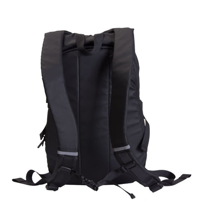 Waterproof Helmet Backpack for Motorcycle/Cycling/Skateboard, 30L Lightweight Motorbike Helmet Backpack for Men with Laptop Compartment, Inert Packet, Reflective Logo (Black)