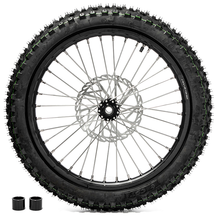 19×1.4 Front Wheel Rim Hub Tire & Rotor Set for Surron Light Bee X S / Talaria Sting MX3 / R MX4 / Segway X160 X260