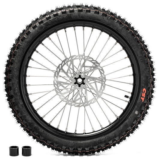 19×1.4 Front Wheel Rim Hub Tire & Rotor Set for Surron Light Bee X S / Talaria Sting MX3 / R MX4 / Segway X160 X260