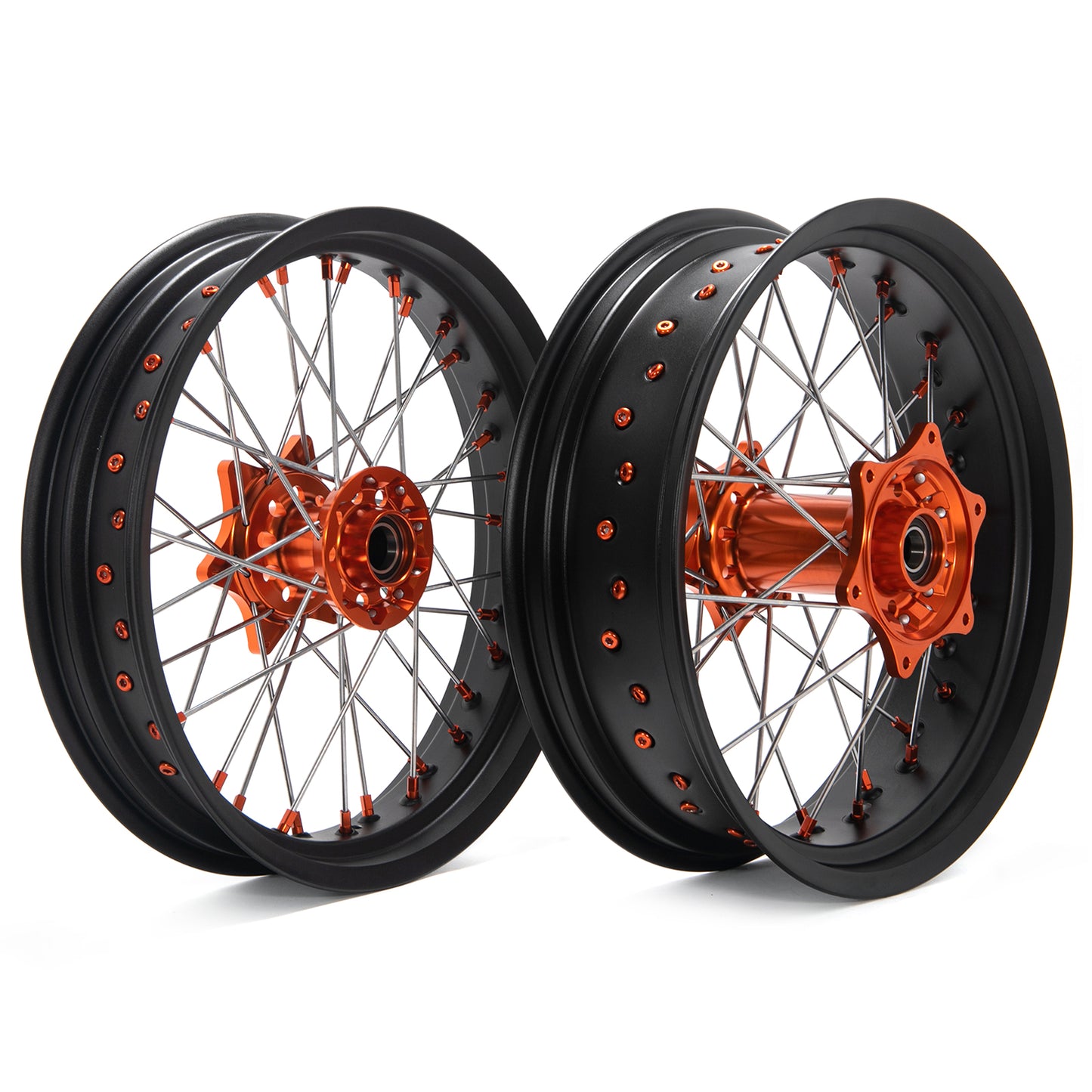 For KTM / Beta / GAS GAS / Husaberg / Husqvarna / Sherco / Alpha 2003-2024 Front Rear Spoked Wheel Rim Hubs Set