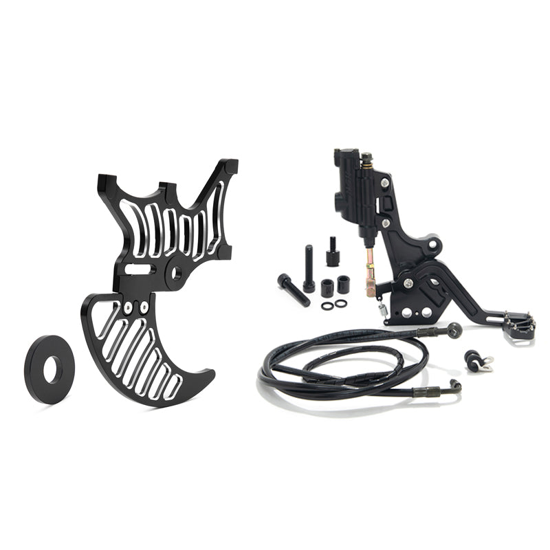 Mineral Oil Hydraulic Rear Foot Brake Kit & Dual Caliper Bracket for Talaria Sting MX3 / R MX4