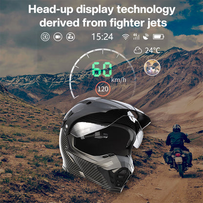 Motorcycle M6 Headphones and HUD Head-up Display Bluetooth Navigation