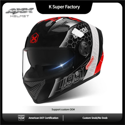 Motorcycle full face helmet