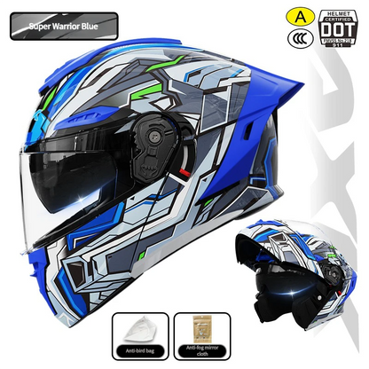 3C/DOT certified motorcycle helmet (flip-up type)