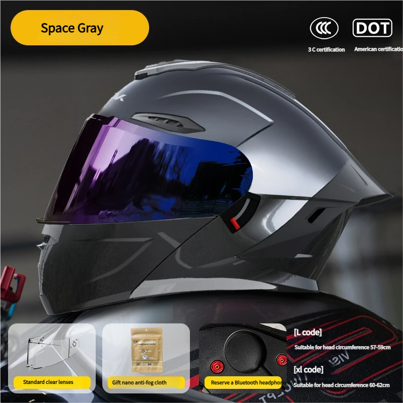 DOT-certified motorcycle full-face helmet