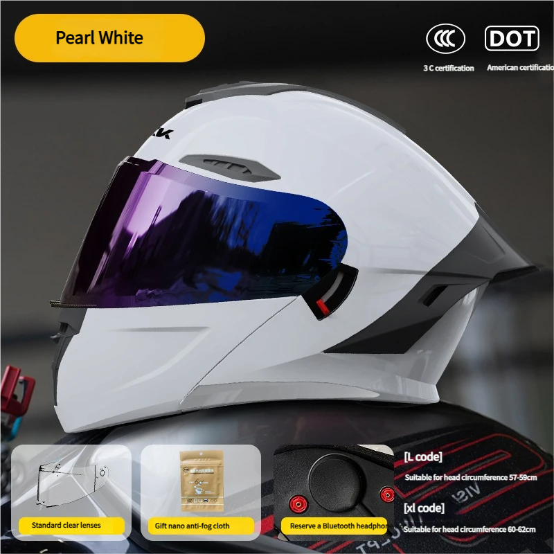 DOT-certified motorcycle full-face helmet