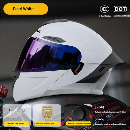 DOT-certified motorcycle full-face helmet