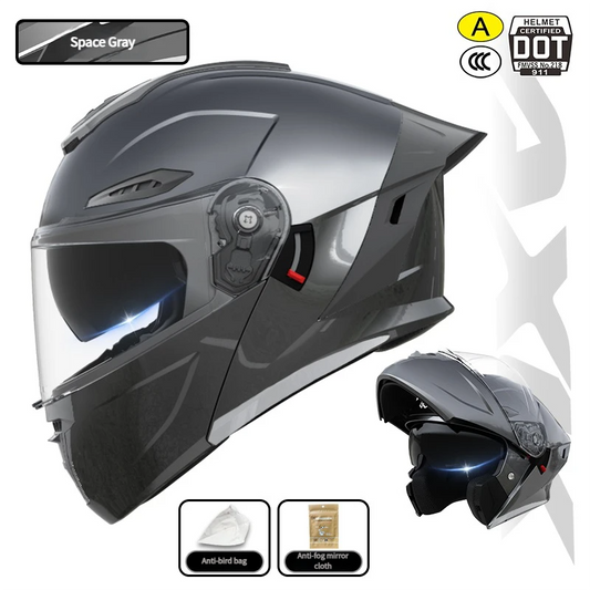 3C/DOT certified motorcycle helmet (flip-up type)