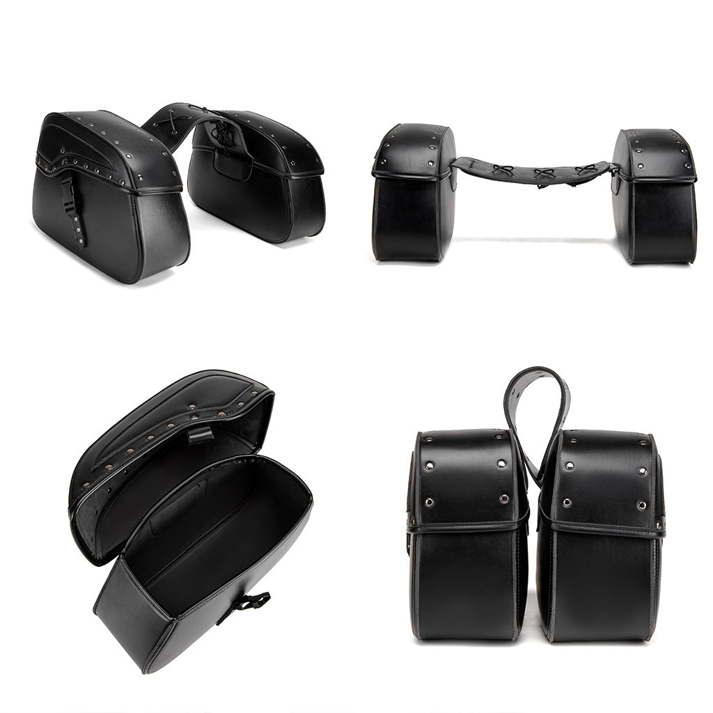 Motorcycle Side Bags / Saddlebags for Cruiser-Style Bikes (Biker Dual-Sided Luggage)