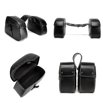Motorcycle Side Bags / Saddlebags for Cruiser-Style Bikes (Biker Dual-Sided Luggage)