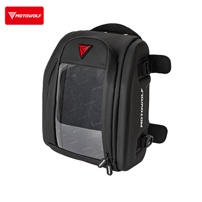 8L Universal Motorcycle Magnetic Tank Bag – Large Capacity, Water-Resistant, with Navigation Holder; Doubles as a Strap-Mount Tail Bag