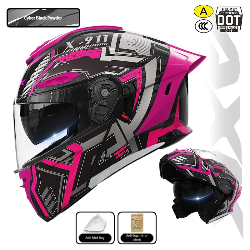 3C/DOT certified motorcycle helmet (flip-up type)