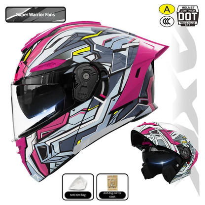 3C/DOT certified motorcycle helmet (flip-up type)