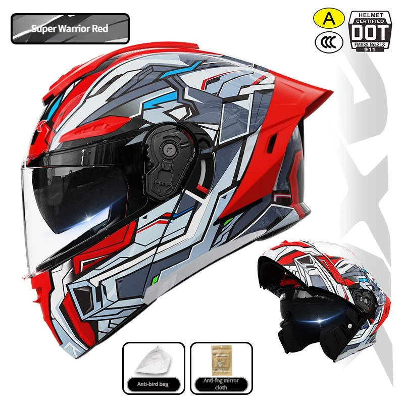 3C/DOT certified motorcycle helmet (flip-up type)