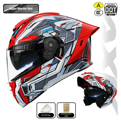 3C/DOT certified motorcycle helmet (flip-up type)