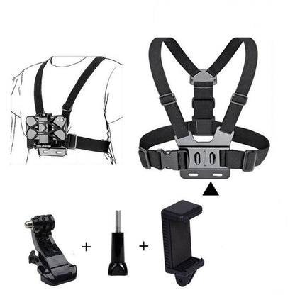 First-person perspective motorcycle riding with head-mounted phone mount Sports camera mount for motorcycle riding Chest strap